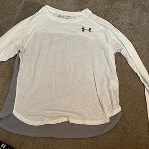 White and gray long sleeve